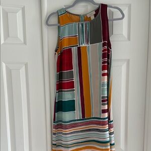 Loft Striped Sleeveless Dress - Small